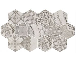  Gresie / Faianta CLAYS Cotton/Lava Hexagon 21x18,2 cm