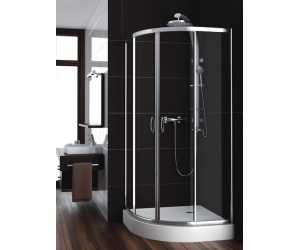  Cabina dus semirotunda cu usi glisante Aquaform Nigra 90x90 cm