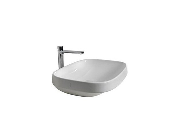 Lavoar pe blat Hatria Abito 58 cm Alb